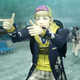 A character walking home from school in Shin Megami Tensei 5 makes finger guns to his friends.